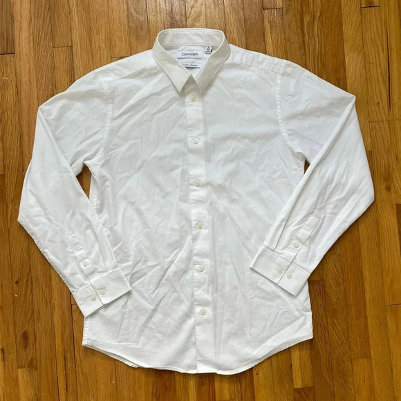 Calvin Klein Other - Calvin Klein Slim Fit and Stretch White Button Down Dress Shirt Boys Size 16